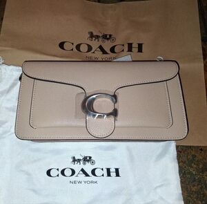 Coach Tabby 26 shoulder handbag Silver Hardware  Taupe Leather
